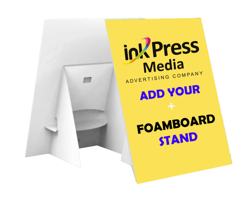 Custom Foamboard Stand Printing – dtflex.shop Showcase your message with style using our custom foamboard stands – perfect for indoor signage, product displays, event backdrops, and retail promotions. At dtflex.shop, we print on high-density foam boards with crisp colors and strong backing to ensure your brand gets noticed.
