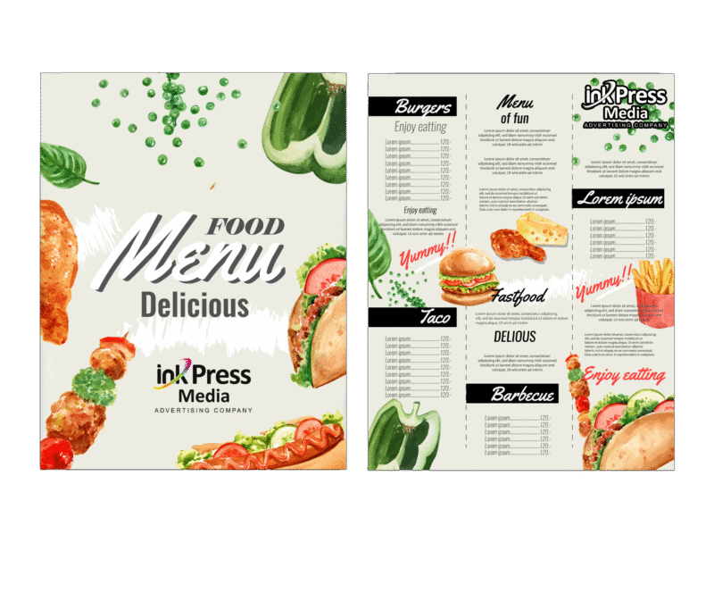 Custom Menu Card Printing – dtflex.shop Present your dishes in style with premium custom menu cards from dtflex.shop. Designed to impress, our menu cards are perfect for restaurants, cafes, bakeries, and events — with high-quality printing and elegant finishes that reflect your brand's taste.