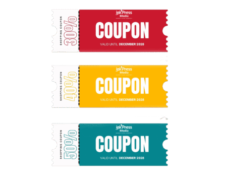 Custom Coupon Printing – dtflex.shop Boost your business promotions with premium custom-printed coupons from dtflex.shop. Perfect for special offers, discounts, loyalty programs, and event giveaways — our coupons are printed with vibrant designs and clear details to leave a lasting impression.